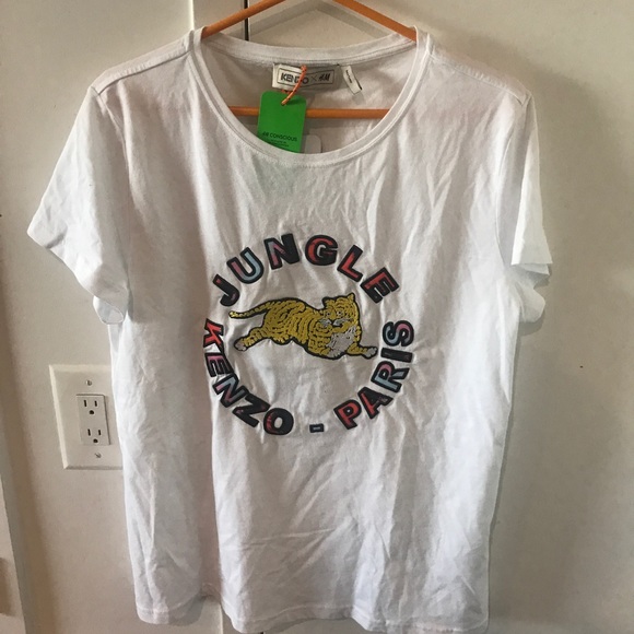 Kenzo Other - Kenzo x H&M Large White T-Shirt NEW with Tags!!
